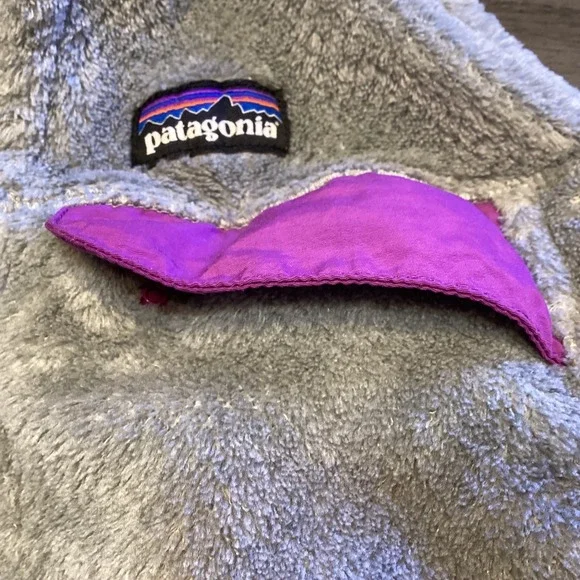 Patagonia Re-Tool Polartec Full Zip Fleece Vest Grey Purple Womens S Outdoor EUC - Picture 6 of 9